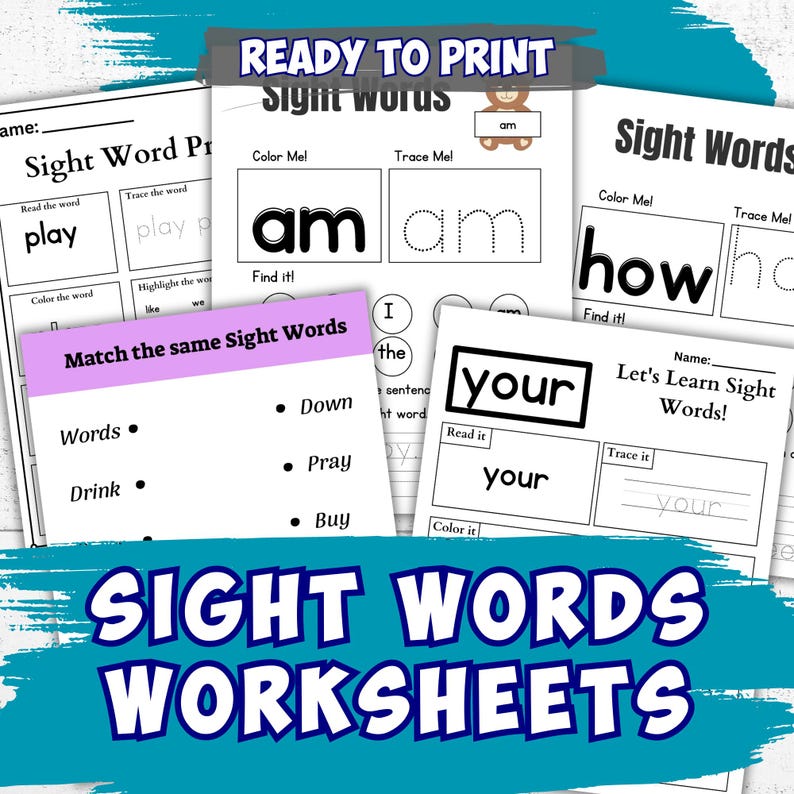 5000+ Preschool Pre-K + Kindergarten Learning Bundle, Activity Worksheets, Alphabet, Numbers, Shapes, Colors, Coloring pages, Do a Dot
